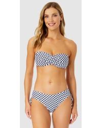 Anne Cole - Neo Geo Twist Front Bandeau Bikini Top Side Tie Bikini Bottoms - Lyst