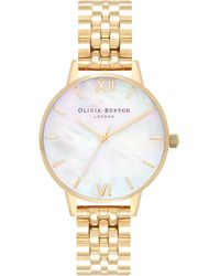 Olivia Burton - Tone Stainless Steel Bracelet Watch 30mm - Lyst