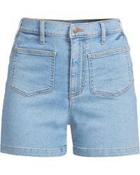 Lands' End - Recover High Rise Patch Pocket 5" Jean Shorts - Lyst