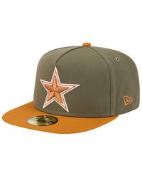 KTZ - Olive/brown Dallas Cowboys 2-tone Color Pack A-frame 59fifty Fitted Hat - Lyst