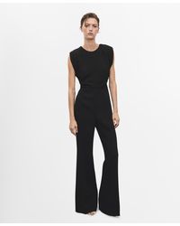 Mango - Ruched Long Jumpsuit - Lyst