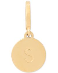 Kate Spade - Gold-tone Initial Polished Disc Charm Pendant - Lyst