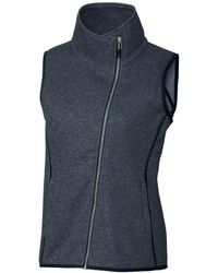 Cutter & Buck - Plus Size Mainsail Sweater Knit Asymmetrical Vest - Lyst