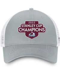 Fanatics - /white Colorado Avalanche 2022 Stanley Cup Champions Locker Room Trucker Adjustable Hat - Lyst