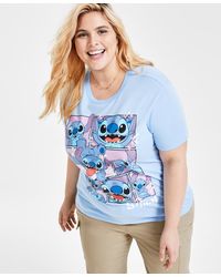 Disney - Trendy Plus Size Stitch Graphic Print T-shirt - Lyst