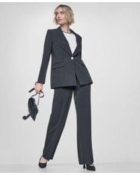 DKNY - Everyday Stretch Lightweight Blazer Stretch Pleated Trousers Crepe Short Sleeve Tee - Lyst