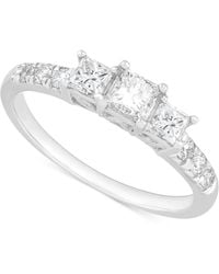 Macy's - Diamond Princess Three Stone Engagement Ring (1 Ct. T.w. - Lyst