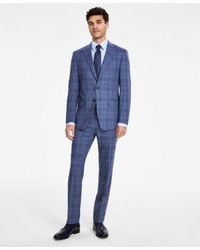 Calvin Klein - Slim Fit Wool Blend Stretch Plaid Suit Separates - Lyst