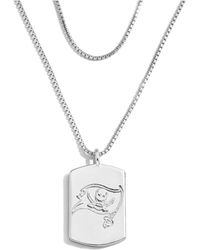WEAR by Erin Andrews - X Baublebar Tampa Bay Buccaneers Silver Dog Tag Necklace - Lyst