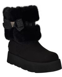 Guess - Denla Cold Weather Faux Fur Booties - Lyst
