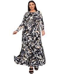 L I V D - Plus Size Zimmern Tiered Maxi Dress - Lyst