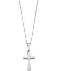 Simona - Sterling Cross Pendant - Lyst