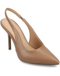 Journee Collection - Elenney Pointed Toe Slingback Pumps - Lyst