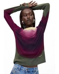 Desigual - Fine Knit Sweater Gradient Effect - Lyst