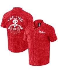 Fanatics - Darius Rucker Collection By Distressed Philadelphia Phillies Denim Team Color Button-up Shirt - Lyst