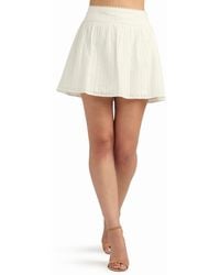 Bcx - Solid Dobby Stripe Mini Skirt - Lyst