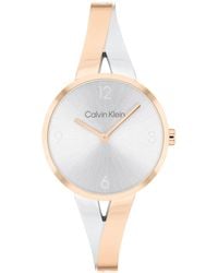 Calvin Klein - Joyful Stainless Steel Bangle Bracelet Watch 30mm - Lyst