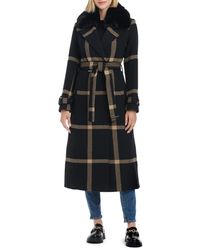 Vince Camuto - Double-breasted Maxi Wool Blend Coat - Lyst