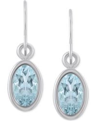 Macy's - Oval Gemstone Drop Earrings - Lyst