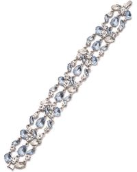 Givenchy - Silver-tone Mixed Crystal Triple-row Flex Bracelet - Lyst