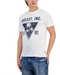 Guess - Palm Tree Logo Graphic T-shirt - Lyst