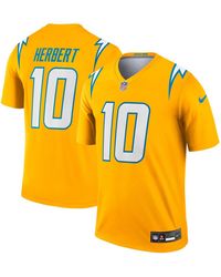 Nike - Justin Herbert Los Angeles Chargers Alternate Charger Power Legend Player Performance Top - Lyst