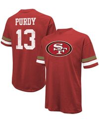 Majestic - Threads Brock Purdy Distressed San Francisco 49ers Name And Number Oversize Fit T-shirt - Lyst