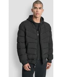 DKNY - Hooded Quilted Bomber Puffer Jacket - Lyst