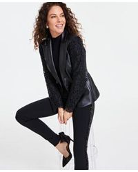 INC International Concepts Lace Blazer in Black Lyst