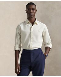 Polo Ralph Lauren Classic Fit Iconic Oxford Shirt in Gray for Men | Lyst