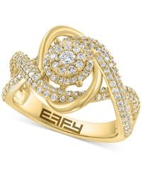 Effy - Effy Diamond Swirl Halo Statement Ring (3/4 Ct. T.w. - Lyst