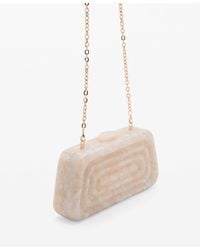 Mango - Cultivated Pearl-effect Clutch Bag - Lyst