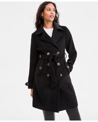 Steve Madden - Double-breasted Belted Trench Coat - Lyst