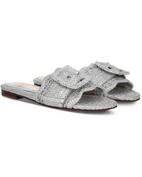 Sam Edelman - Bambi Raffia Buckle Slide Sandals - Lyst