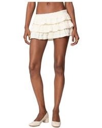 Edikted - Margaux Textured Ruffle Mini Skort - Lyst
