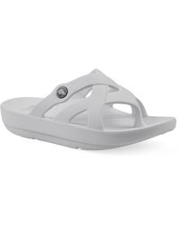 White Mountain - Mountain Rip Round Toe Flat Sandals - Lyst