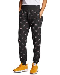 Champion Reverse Weave Logo-print Joggers - Black