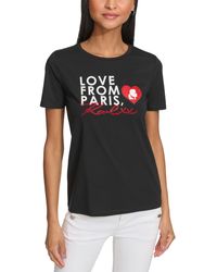 Karl Lagerfeld - Love From Paris Graphic T-shirt - Lyst