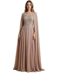 Lara - Chiffon A-line Long Gown - Lyst