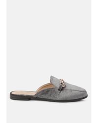 LONDON RAG - Begonia Buckled Faux Leather Mules - Lyst