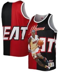 Mitchell & Ness - Dwyane Wade Black And Red Miami Heat Sublimated Player Tank Top - Lyst