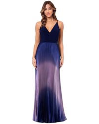 Betsy & Adam - Ombre Pleated Gown - Lyst