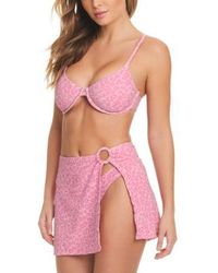 Jessica Simpson - Animal Print Bikini Top Cover Up Skirt - Lyst