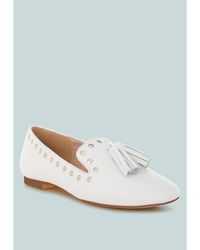 Rag & Co - Philoha Studs & Tassels Detail Flat Loafers - Lyst