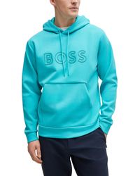 BOSS - Boss By Logo Print Hoodie - Lyst