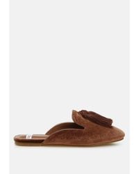 Rag & Co - Cardinal Tassel Detail Velvet Mules - Lyst