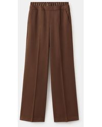 Mango - Combined Striped Waistband Lyocell Pants - Lyst