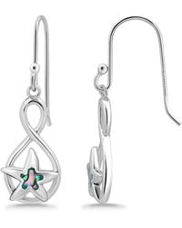Macy's - Abalone Inlay Starfish Motif Fishhook Drop Earrings - Lyst