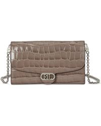 Ralph Lauren - Adair Croc-embossed Leather Small Crossbody - Lyst