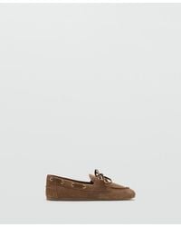 Mango - Suede Boat Shoes - Lyst